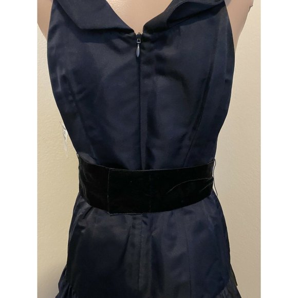NWT $650 Thread Social 2 Mini Dress Navy Blue Silk Neiman Marcus Wedding Guest - Picture 4 of 8